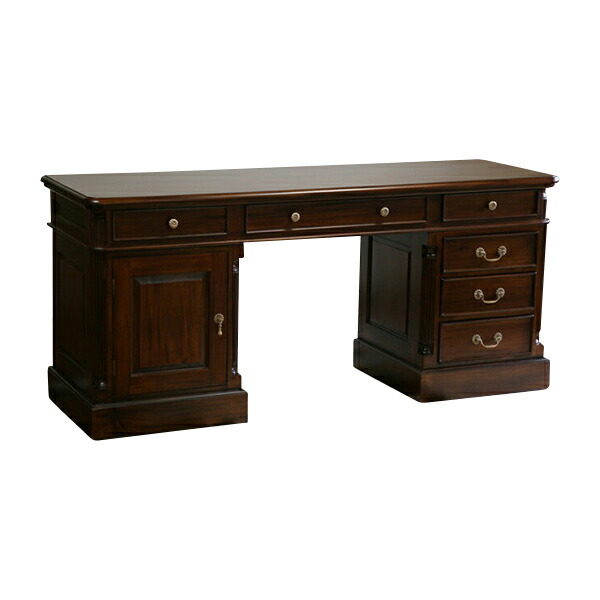 楽天市場】送料無料 新品 マホガニー 無垢材 アンティーク調 デスク OD