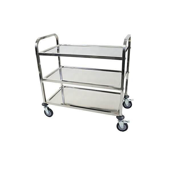 楽天市場】送料無料 ワゴン ステンレス サービスワゴン ガード付き 3段