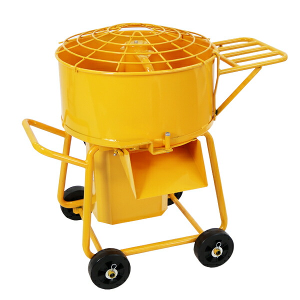 貨物輸送無料 摺り鉢ミキサー 黄 雑ぜ合わせる量70L 膜鳴楽器静電容量90L 屋根裏部屋台付 電動 ミニミキサー ミニモルタルミキサー 電動ミキサー 混練ミキサー 混練機 攪拌機 かくはん機 電動摺り鉢ミキサー 混凝土 摺り鉢 肥やし 肥やし 干し草 ミキサー 引っ掻き回す 混錬 黄色 mmixerdc00yel
