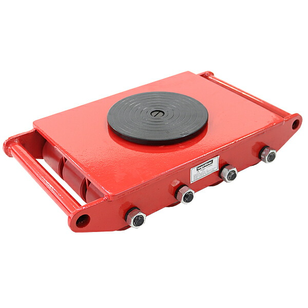 送料無料 マシンローラー 耐荷重約18t ポリウレタン製ホイール 1台 単品 360° ターンテーブル 回転台 運搬ローラー 運搬マシンローラー 重量物 低床 ポーター 赤 コロ車 ウレタンローラー 搬入 搬出 運搬車 台車 キャリー マシーン ローラー 引越 RED レッド roller18tp1