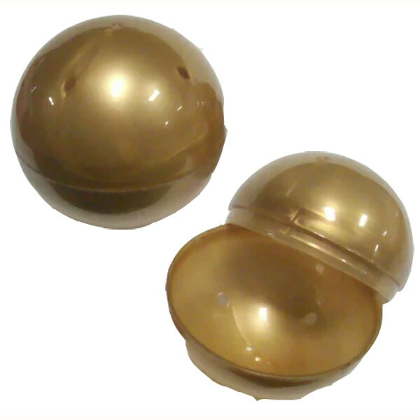 ガチャポン用カプセル　75mm空カプセル　ゴールデンカプセル　100個入り　ガチャガチャ用カプセル