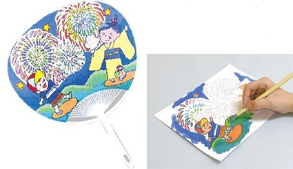 お絵かきうちわ　うちわづくり　シールに絵を描いて貼るだけ　お絵かきイベント　オリジナルうちわ　手作りうちわ　夏休み工作キット　ワークショップ　推し活