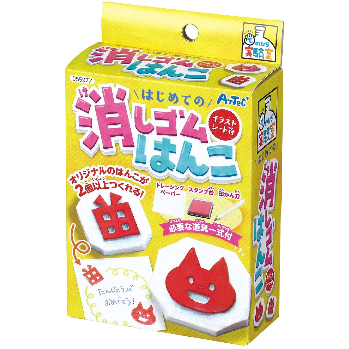 イラストシート付き はじめての消しゴムはんこ 実験室 10個セット販売 工作