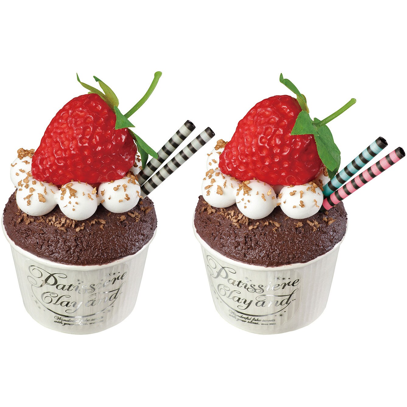 チョコベイクで作るいちごのカップケーキスペシャルキット パティシエールクレイシリーズチョコベイクで、ふんわり気泡感が出る 一緒に飾ってもかわいい化粧箱入り このキットで2つの作品が作れます 夏休み工作キット 自由研究 図工 お絵かきイベント|ゴールドスター
