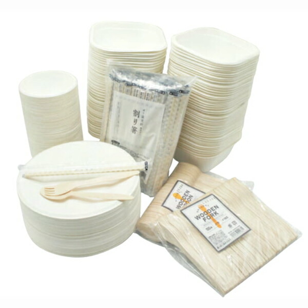 防災　災害用食器セット100人用eco　土に還る素材使用環境に優しい食器セット 11,396円
