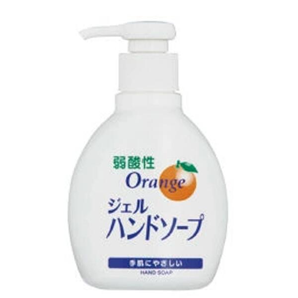 弱酸性ジェルハンドソープ200ml オレンジ色 口さかしいなオレンジ色の芳ばしさ 肌の弱酸性物質の状態をくずさず洗い、保湿構成要素がお肌にうるおいを与えます ご御辞儀品 販促品・割り増し金・ノベルティ・粗品
