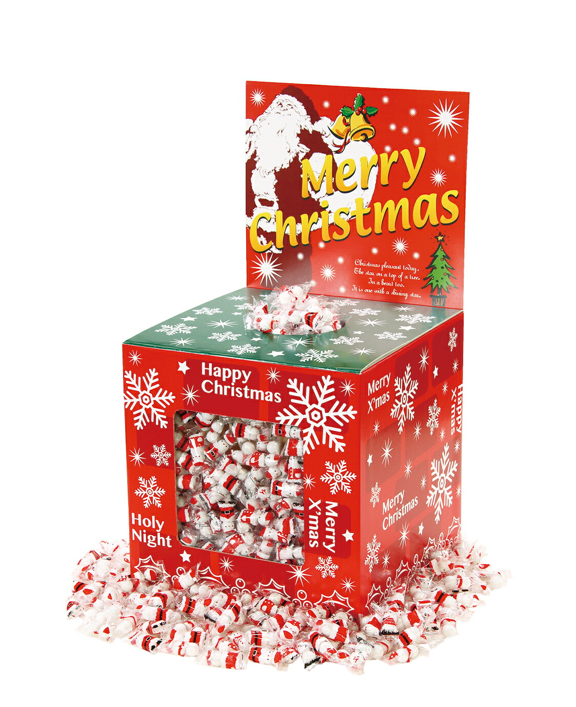クリスマス　お菓子抽選つかみどり大会　クリスマスサンタチョコすくいどり100人用　サンタチョコボール600コ・お持ち帰り袋100枚・すくいどりBOX・すくいどり用スプーン　子供会・町内会