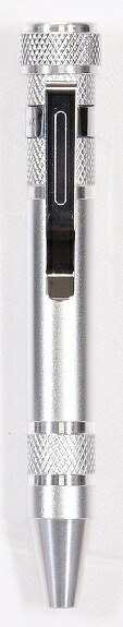 銀色の工具ペン プラスドライバー4本・マイナスドライバー4本 ペンのようにペン立てやポケットに入れて携帯に便利な工具セット 【名入れ可能商品 別途費用】|ゴールドスター