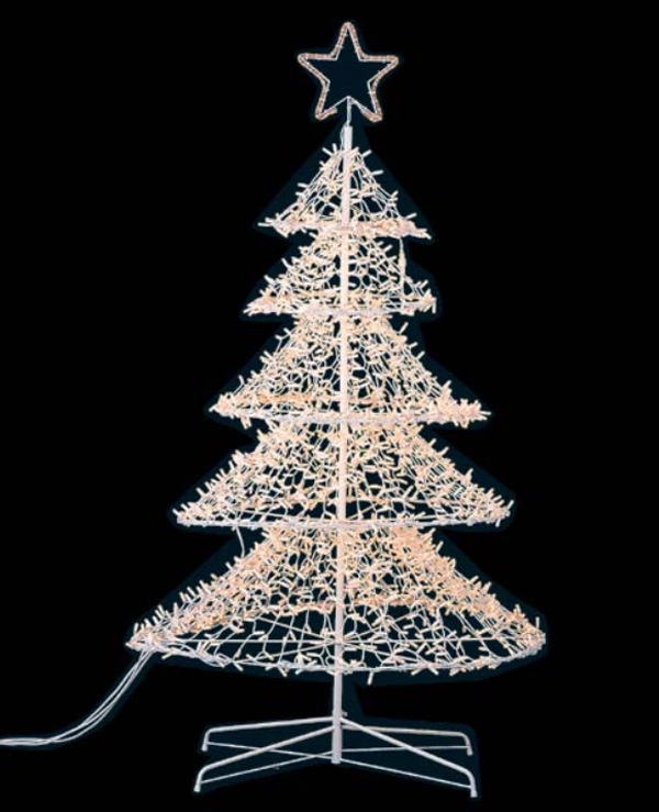 クリスマス ディスプレイ クリスマスツリー Ledで光る 耐水210cm2800球立体スターツリーライト 常点灯 パワーコード付き Schwimmbad Delphine De