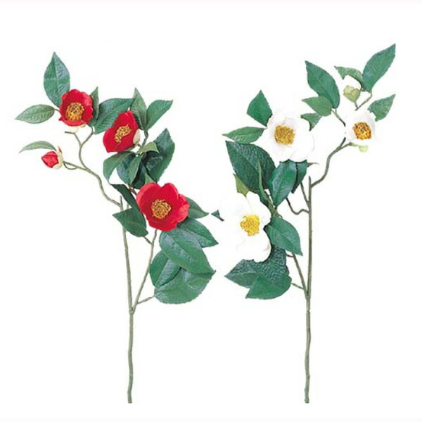 楽天市場】紅白椿×松 お正月リース（造花） : あーかんび（AKANBI）