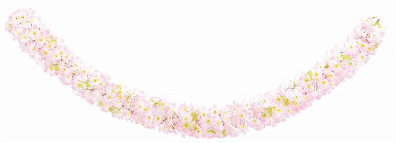 桜　造花　ディスプレイ　桜ガーランド（全長180ｃｍ）　店舗装飾　イベントディスプレイ　さくら飾り付け　売り場作り　春の装飾品