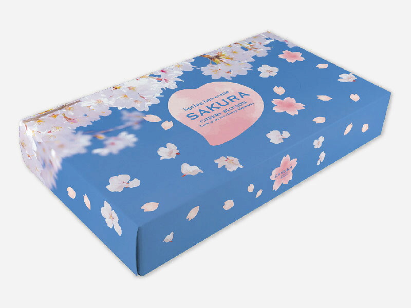 桜ティッシュ40W　100個セット販売　青空と桜の美しいパッケージ　桜ボックスティッシュ　イベント販促品・景品・記念品・ノベルティ※北海道・沖縄県は別途送料お見積りとなります、離島発送不可ご了承下さい