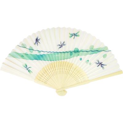 白竹扇子(トンボ)140本セット販売 涼しげな白竹を親骨に使用した、軽やかなトンボ柄の扇子 和柄扇子|ゴールドスター