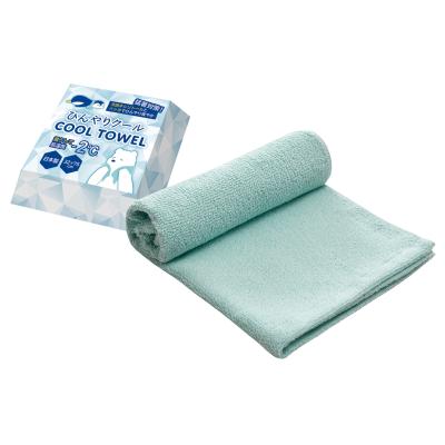 ひんやりクールタオル 48枚セット販売 猛暑対策!天然キシリトールとハッカの吸熱作用でひんやりとした肌触りの綿100%の日本製タオル 夏の猛暑やスポーツ・レジャーでも独自の爽やかな香りでクールダウン|ゴールドスター