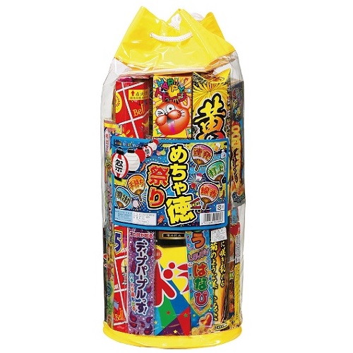 めちゃ徳まつり 1000ｇ 8個書き割り売りわたす 夏の風物詩 打ち上げ花火も入ったビニール御徒面子入り口・入口火工品書き割り 小わっぱ会 夏祝い事 抽せん会割り増し金 夏のでき事 お子さん向け販促品・ノベルティ・不死化品