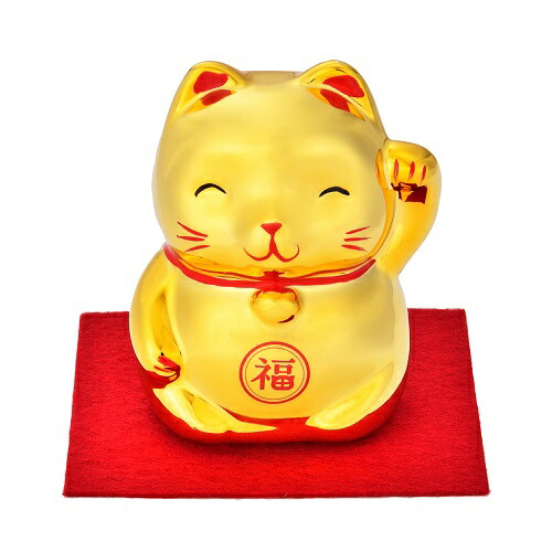 開運笑顔　金の福まねき猫貯金箱　120個セット販売　ご縁を招く左手上げの招き猫貯金箱　ゴールド　金運アップ　招福　縁起物　置物　販促品・景品・粗品・ノベルティ