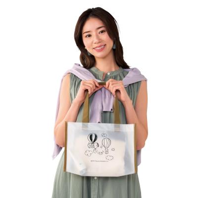 ファミリーキャラクター　クリアトートバッグ　80個セット販売　フロストの透け感がキュート！トレンドの「中身見せ」を楽しめるトートバッグ　クリア素材を使用し、お買い物やおでかけに最適