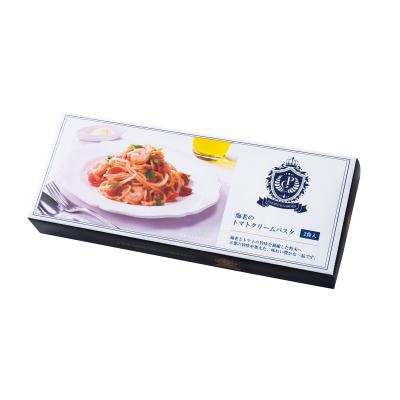 プレミアムガーデン　海老のトマトクリームパスタ２食　30箱セット販売　海老とトマトの旨味を凝縮し、玉葱の風味を加えた風味豊かなパスタソースと麺がセットになっています　ご挨拶品　記念品　販促品・景品・ノベルティ