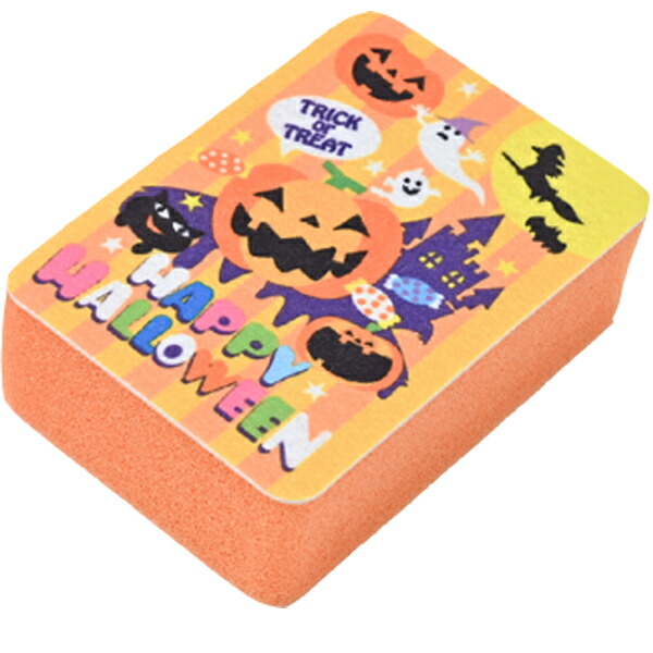 ハロウィン景品　ハロウィンキッチンスポンジ1個入り　学校・子供会・介護施設用景品に人気の商品　イベント販促品・ノベルティ・プレゼント