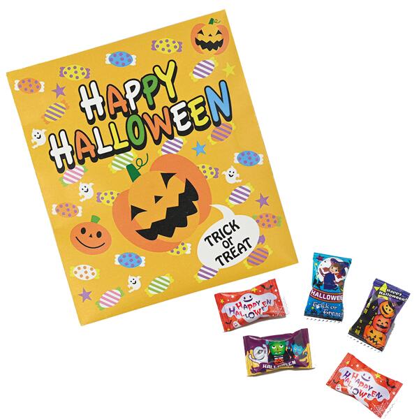 ハロウィン お菓子景品 ハロウィンプチギフト(キャンディ5粒入・シール付き) イベント販促品 子供会・幼稚園用景品に人気の商品 バラマキ景品 ノベルティ・プレゼント|ゴールドスター