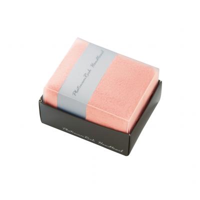 プラチナリッチ　ハンドタオル　100個セット販売　ハイセンスなギフトパッケージが格調高い贈呈シーンを演出　ミニサイズのタオル　2色取混ぜ　販促品・景品・粗品・ノベルティ