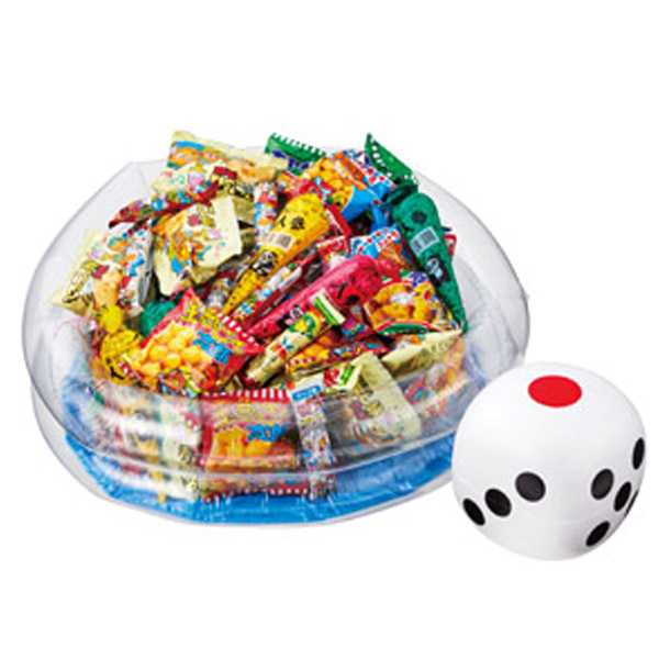 サイコロ出た目でお菓子プレゼント60名様用　目を引くビッグサイズのサイコロ付き　お菓子プレゼント抽選大会