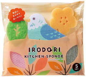 イロドリ キッチンスポンジ５種セット　60個セット販売　引っかけて水切り　販促品・景品・ノベルティ・粗品