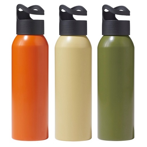キャンプス フックループアルミボトル 600ml 72個仕掛ける売りわたす 縄索や引っ掛かりに掛けられる旗がしら青写真 アウトドアや難民キャンプに助けになる 自然的色合い 3色取混ぜ 販促品・割り増し金・ノベルティ・不死化品