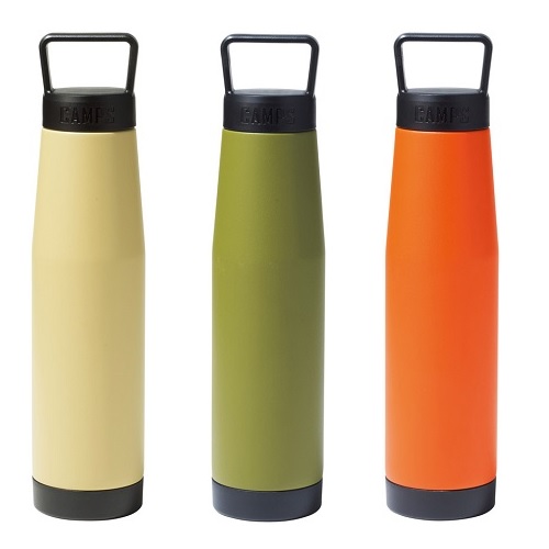 キャンプス 保冷ややかさ表現スタイル瓶 600ml 30個仕掛ける売りわたす ステンレス鋼瓶 思われ人塗り付ける 無意味さ社会システム 分かりやすい＆今めかしい 蓋が手持ち部分つら構え  自然的色合い 3色取混ぜ 販促品・割り増し金・ノベルティ・不死化品