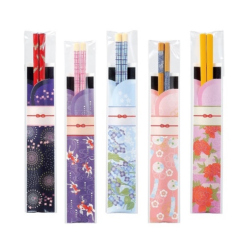 夏の景品　浴衣箸　320個セット販売　夏らしい浴衣風の箸袋デザイン　お箸　多種取混ぜ　ディスプレイに使えるボックス入り　キッチン雑貨　夏のイベント　販促品・景品・粗品・ノベルティ 22,612円