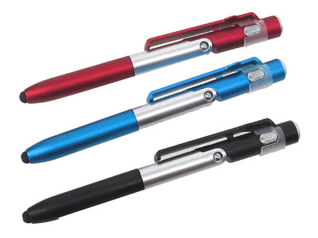 nob　4in1ボールペン　通常機能のボールペンのほかLEDペンライト・スマホスタンド・液晶タッチペンが付いた多機能ペン