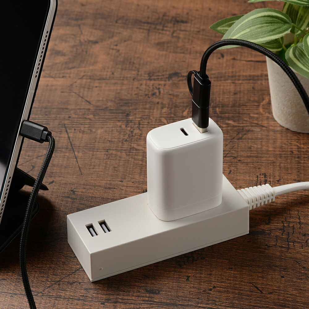 2ポートアダプター 45W 電源プラグを折り畳んで本体に収納でき、携帯しやすい。100V-240V電圧対応、海外旅行にも最適。※ケーブルは付属していません【名入れ可能商品 別途費用】|ゴールドスター