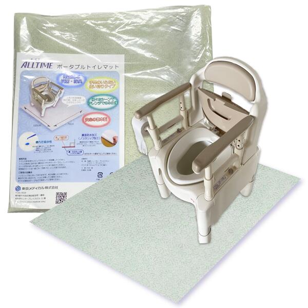 携帯型室内用便器用引っ敷き5枚入 せっ生的な抗菌・防臭 使い切り手合い 優れた吸水性 後ろ側雨合羽工業（ノン横すべり工業） 楽になることの日本製 販促品・割り増し金・ノベルティ・取っておく品