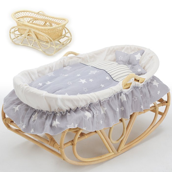 ゆりかご ベビーベッド ラタン ヨーラン 籐 赤ちゃん用ベット 沖縄県 布団セット付 離島