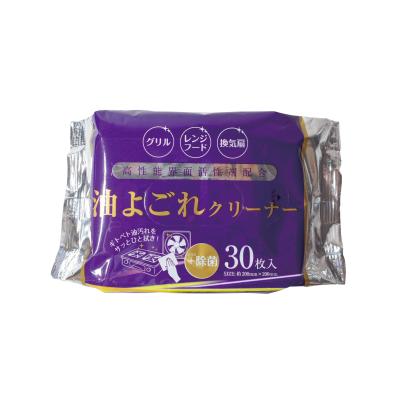 油よごれクリーナー30枚入　120個セット販売　ギトベト油汚れをサッとひと拭き!!除菌と洗浄が一緒にできるウェットクリーナー　レンジ台や換気扇・コンロ回りの床など　日々のお掃除に便利です。高性能界面活性剤の効果で油汚れをサッパリ拭き取れます