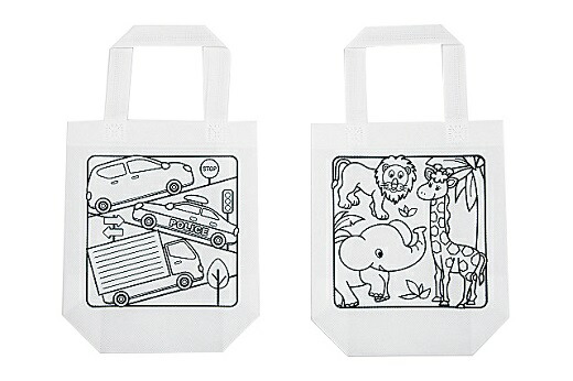 手数料安い ぬりエコバッグ 100個セット販売 塗り絵として遊べるエコバッグ お子様の待ち時間のお供に お土産に 激安特価 Www Jerad Org