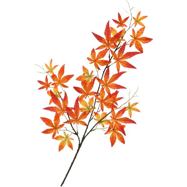 秋の装飾　秋もみじスプレイ　12本セット販売　もみじ造花　ディスプレイ　紅葉　枝　もみじ　店舗装飾　飾り付け　イベント演出｜ゴールドスター