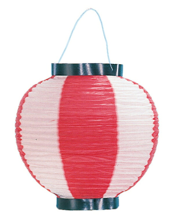 夏祭り　装飾　九寸紅白提灯　10個セット販売　H24×W23cm　お祭り　ちょうちん　飾り付け　店舗ディスプレイ　縁日やイベントに最適　店舗装飾品