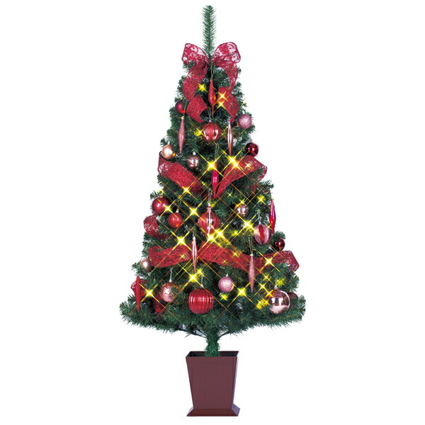 楽天市場】クリスマスツリー電飾付き 約137cm - 4.5Ft Pre-Lit Flock