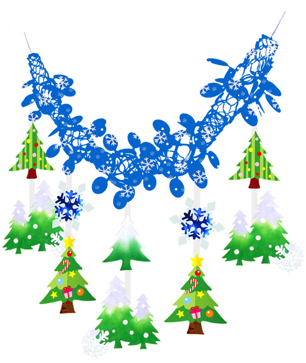 楽天市場 クリスマス 装飾 180ｃｍ 白雪クリスマスツリーネットガーランド 店舗ディスプレイ ツリー 飾り ゴールドスター