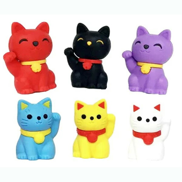 ガチャガチャ景品　カプセルトイ　おもしろ消しゴム　招き猫　60個セット販売