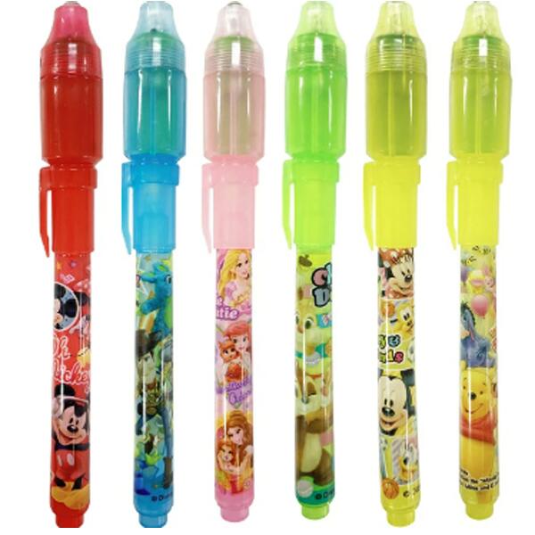 ディズニースパイペン　50本セット販売　ディズニーのかわいいスパイペン！ ペンの光りを当てると書いた文字が浮かび上がる　抽選用景品　お子様ランチ用おもちゃ　ご来店景品