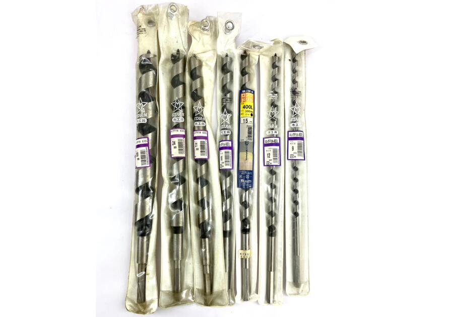 【アウトレット品・未使用・保管品】 まとめ7点セット STAR-M スターエム 木工用 ロングドリル ビット 400L 9mm 12mm 15mm 18mm 21mm 24mm 30mm H2602265｜ソフネット店