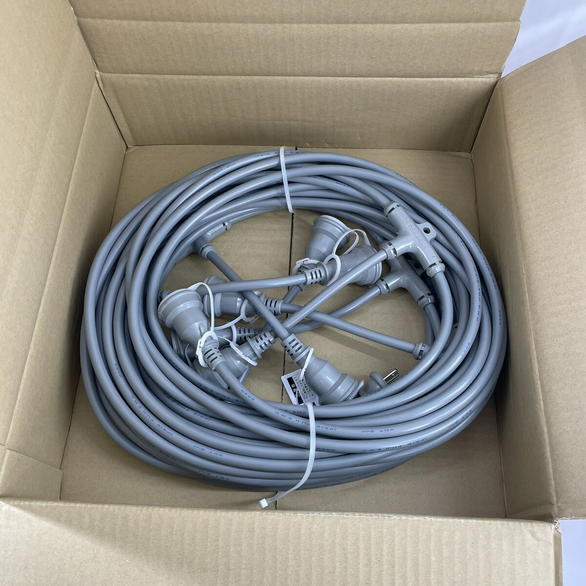 【降車口品】 長谷川製造所 横ひき掛けるワット数有線テレビ ワット数専用 VCT印字機 母線2.0?×3C 引き込み線2.0?×3C 全長30m 繋ぎ×6個 ESTC-30M-23-6 S2601241