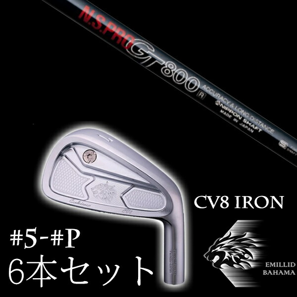 カスタムクラブ エミリッドバハマ カールヴィンソン CV8アイアン #5-PW 6本セット GT800 日本シャフト エヌエスプロ EMILLID BAHAMA|ゴルフトゥエンティ