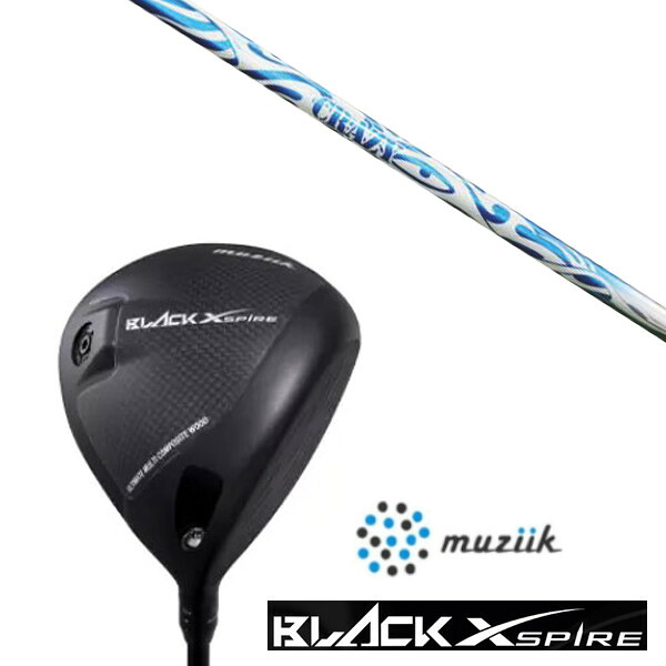 カスタムクラブ ムジーク On The Screw BLACK XSPIRE DRIVER SLEルール適合 CRAZY スポーツ タイプB シャフト｜ゴルフトゥエンティ