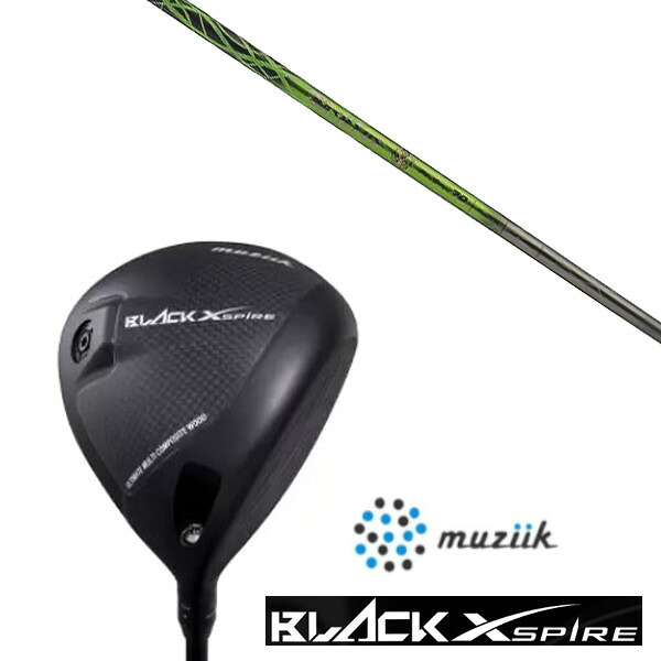 カスタムクラブ ムジーク On The Screw BLACK XSPIRE DRIVER SLEルール適合 Basileus バシレウス PRO SPEC γ シャフト｜ゴルフトゥエンティ