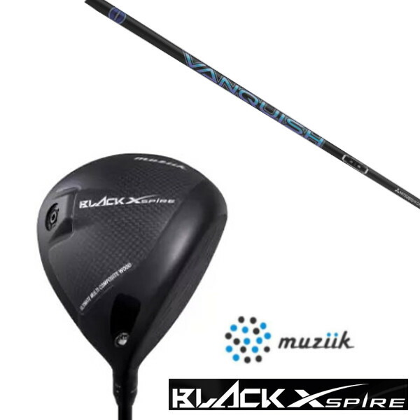 カスタムクラブ ムジーク On The Screw BLACK XSPIRE DRIVER SLEルール適合 三菱ケミカル VANQUISH シャフト