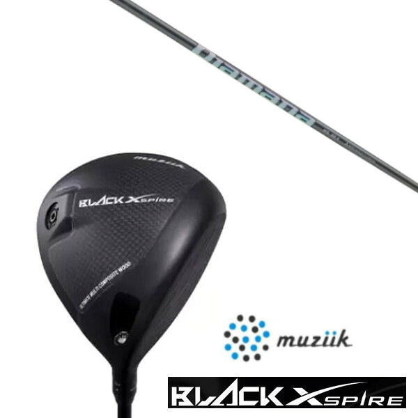 カスタムクラブ ムジーク On The Screw BLACK XSPIRE DRIVER SLEルール適合 三菱ケミカル ディアマナ WS シャフト|ゴルフトゥエンティ