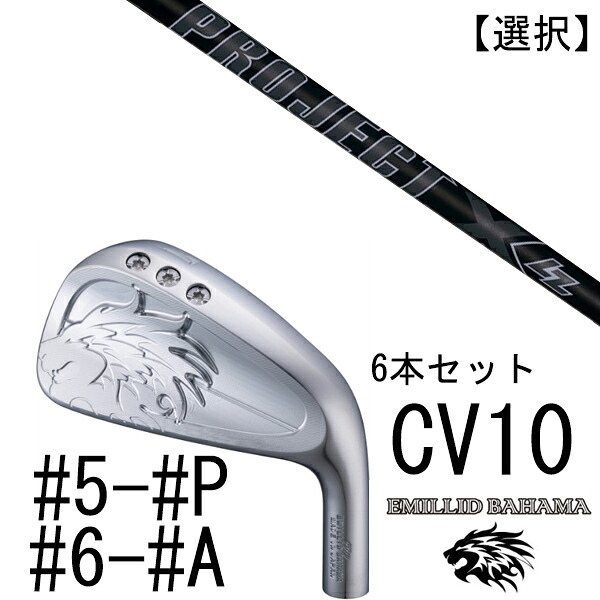 カスタムクラブ エミリットバハマ カールヴィンソン CV10 アイアン #5-#P #6-#A 6本セット 番手選択 / プロジェクトＸ LZblack オールブラック トゥルーテンパー 125,150円